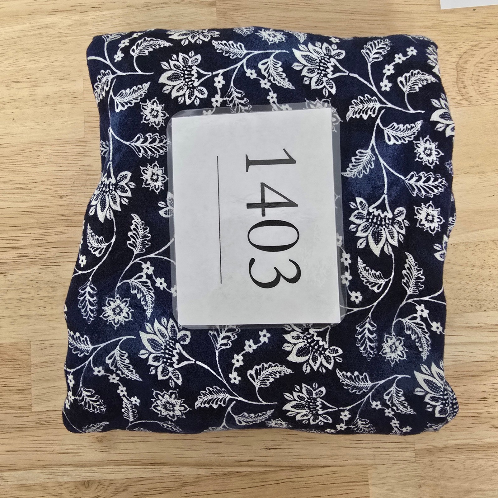 J.Jill Navy Blue Floral Ecovero Viscose Midi Dress Size XS Petite Elastic Waist