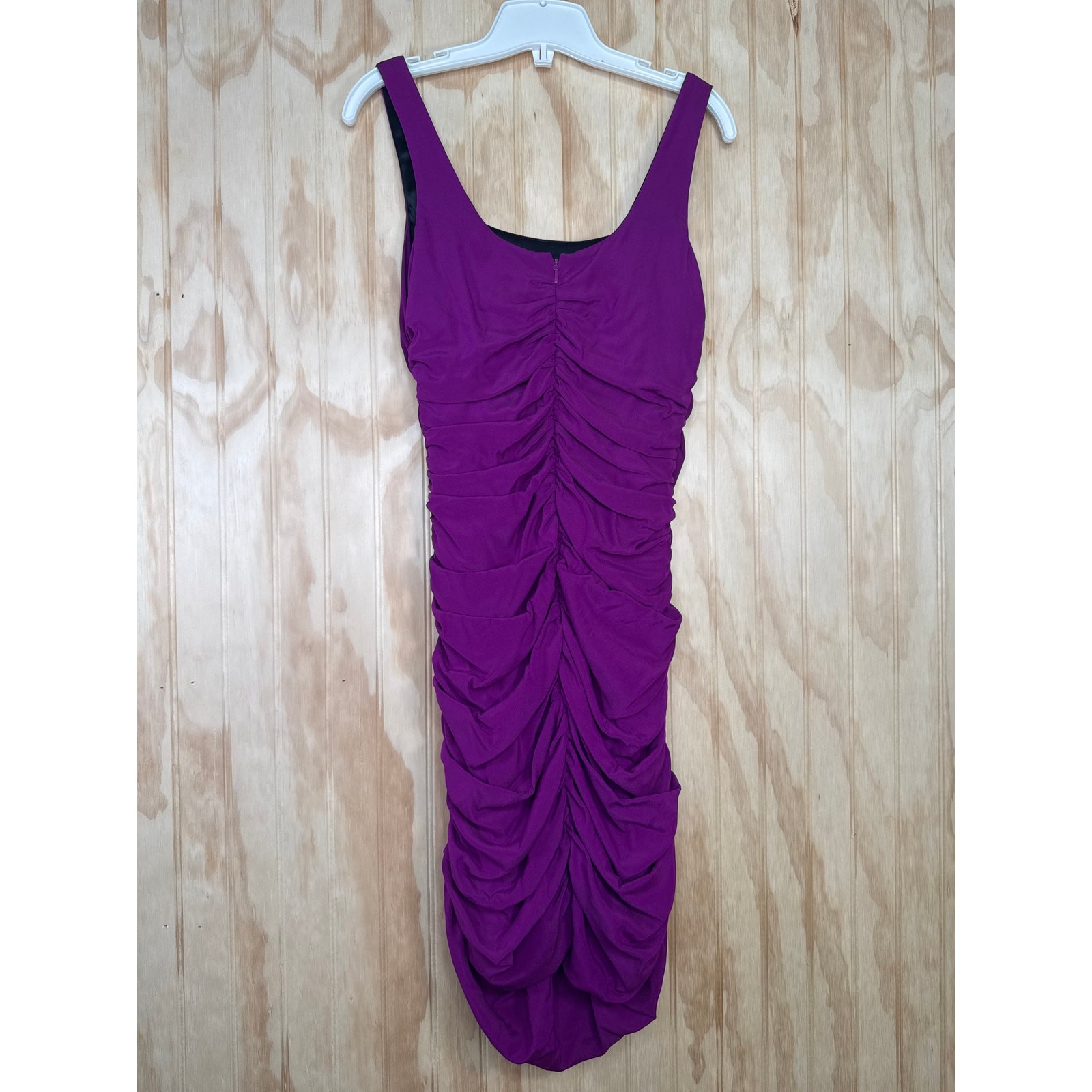 Jay Godfrey Silk Ruched Balloon Dress Fuchsia Purple Size 10
