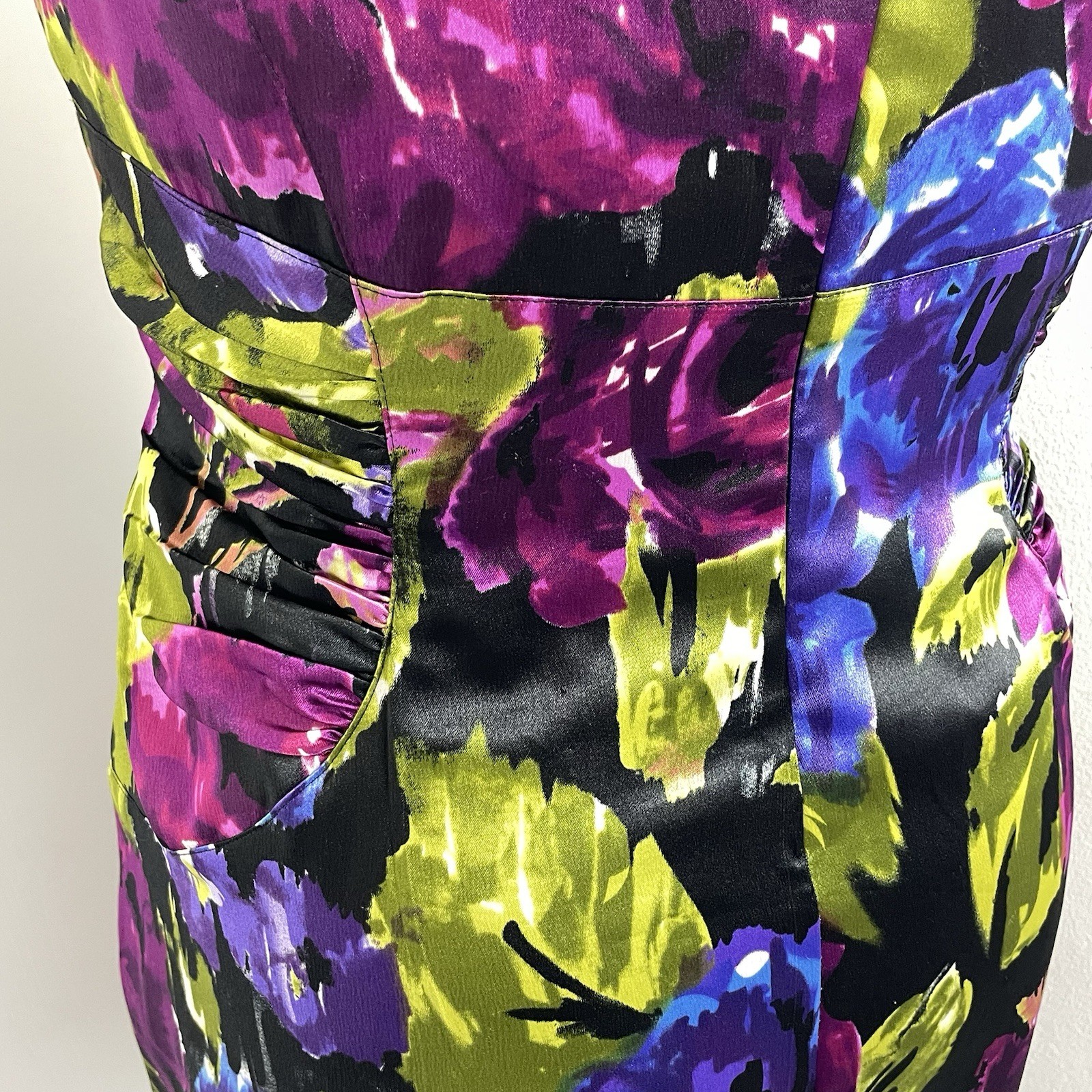 Adrianna Papell Plus Size 22 Multi Floral Dress Slight Stretch.
