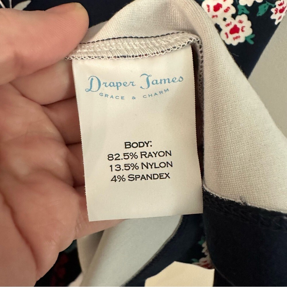 Draper James Women’s Sleeveless Dark Blue Navy Floral Slip-On Dress Size XS GUC