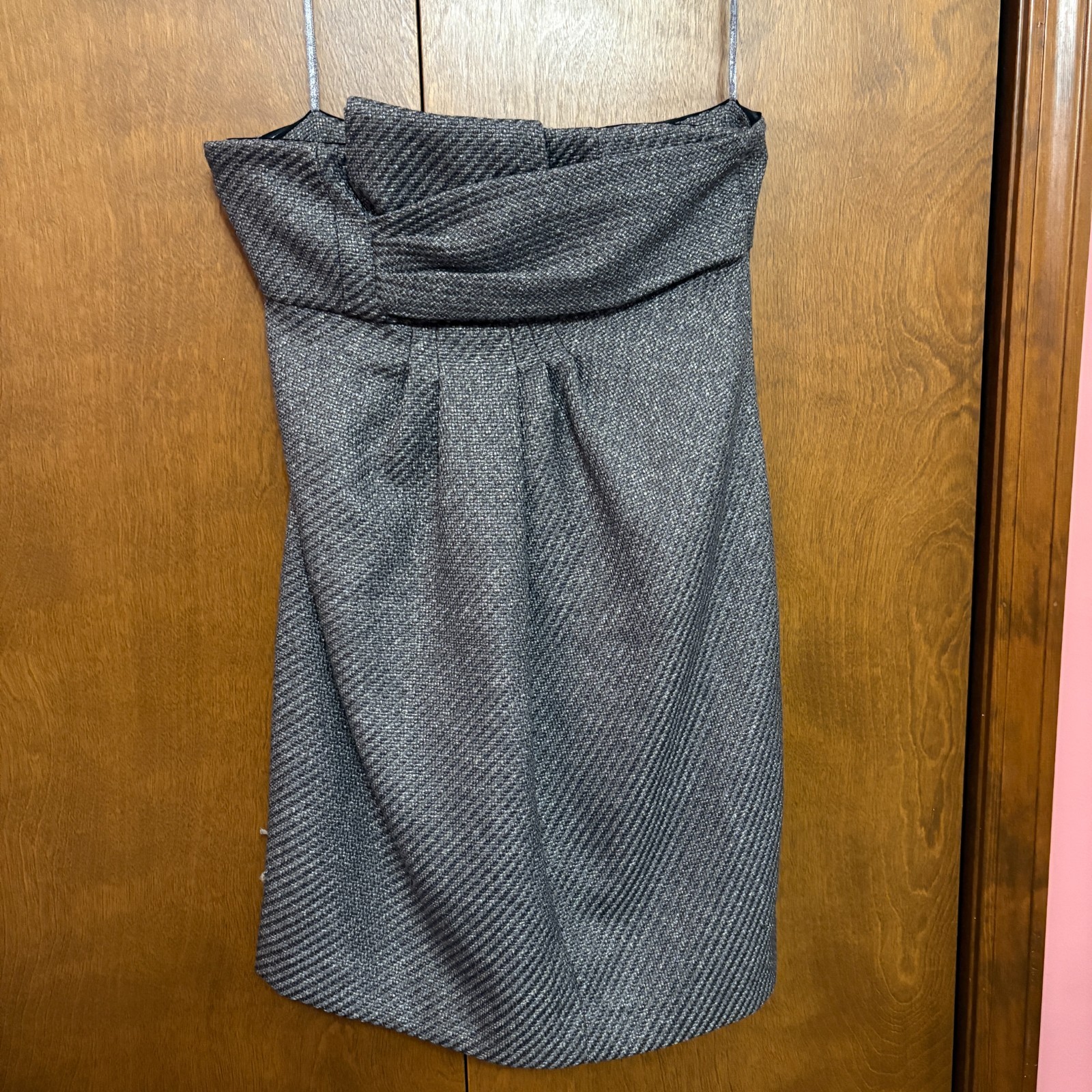Monogram Banana Republic Metallic Tweed Strapless Cocktail Dress – Size: 8 – NWT