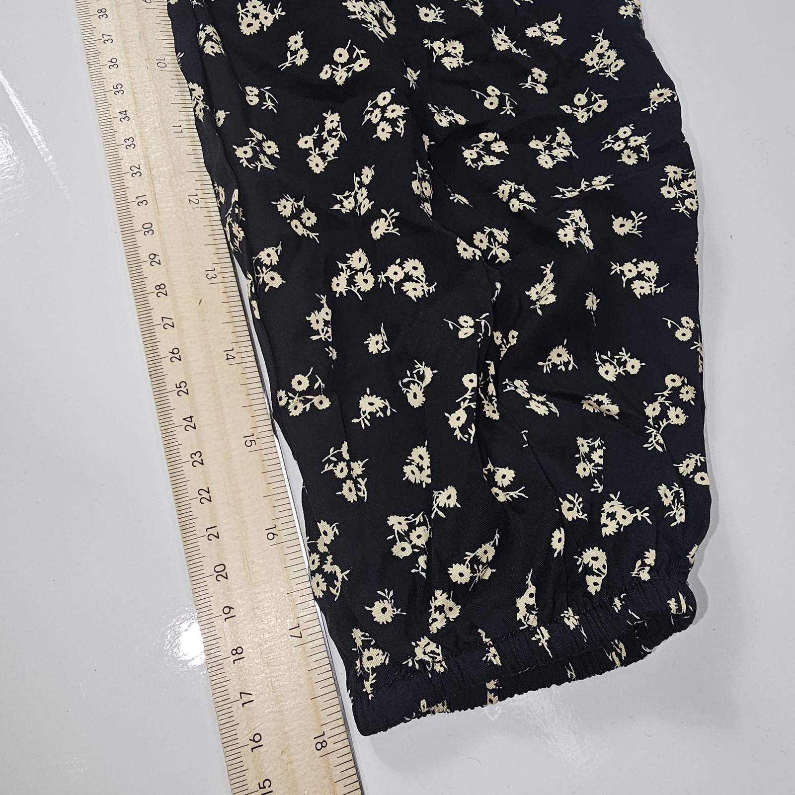 Lost + Wander Twilight DreamsDress Black Floral Smocked Long Sleeve Midi Boho S