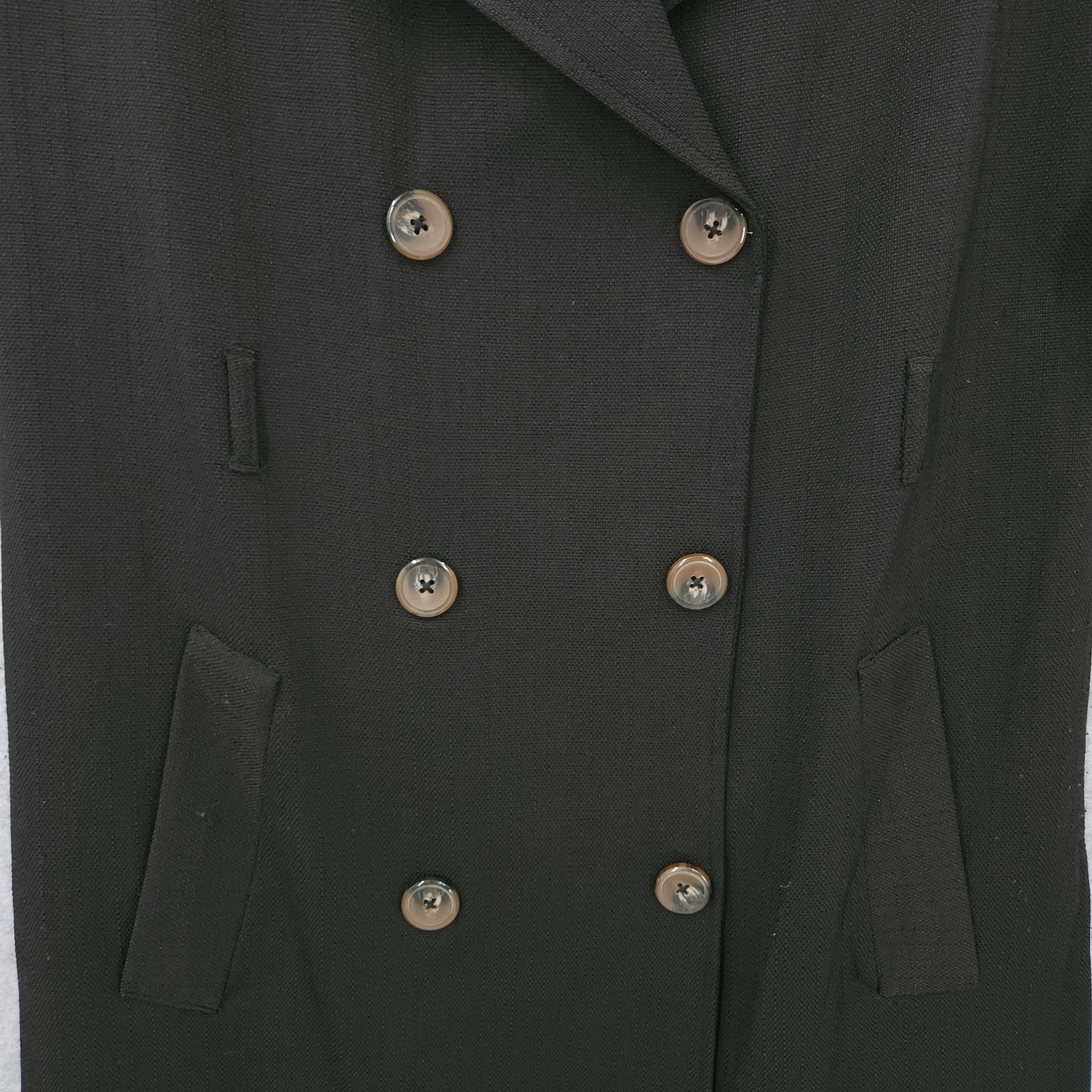Julia Jordan Trench Black Button Sheath Sleeveless Dress Womens Size 8 READ