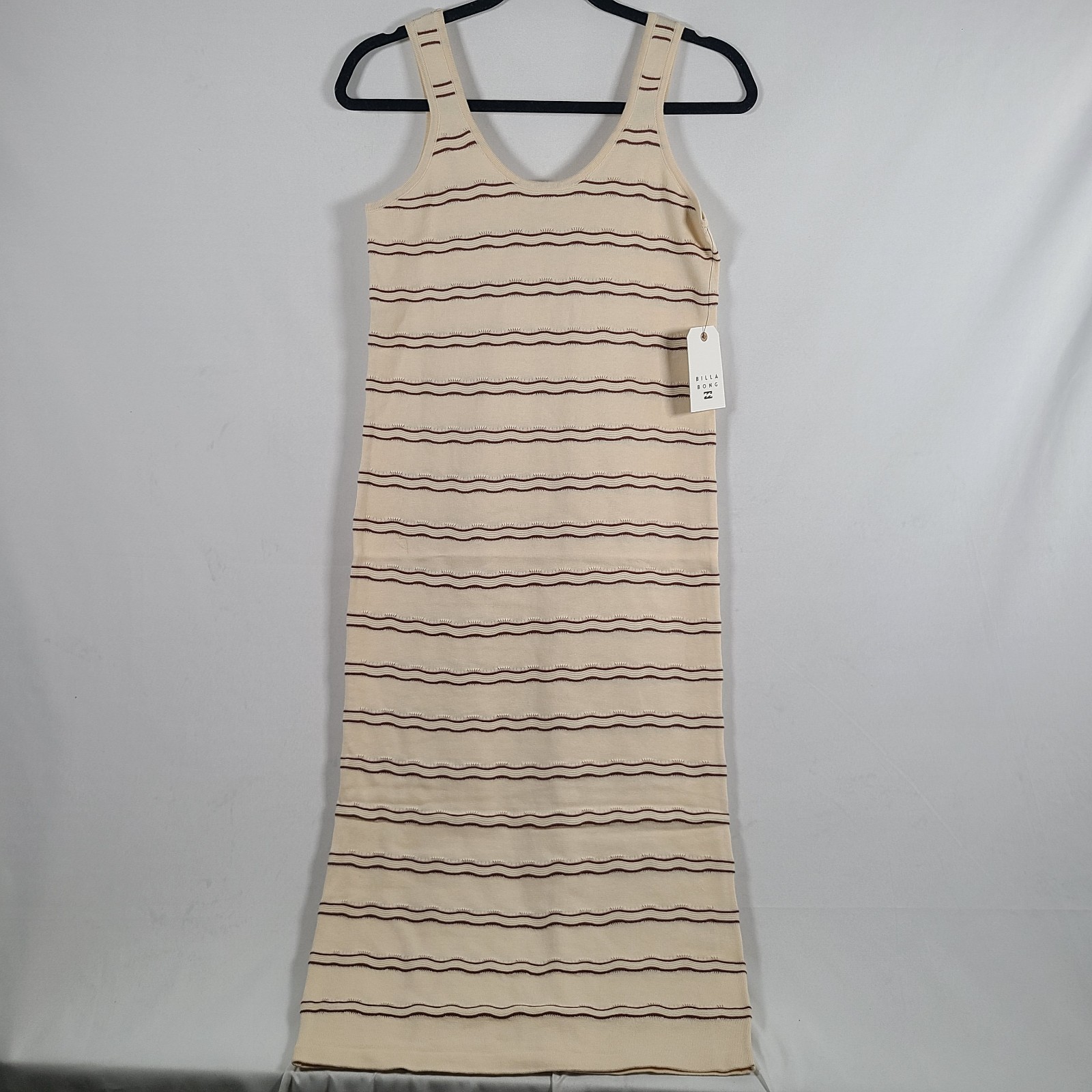 NWT Billabong Woman’s Heat Waver Knit Dress Cream Brown Sz L