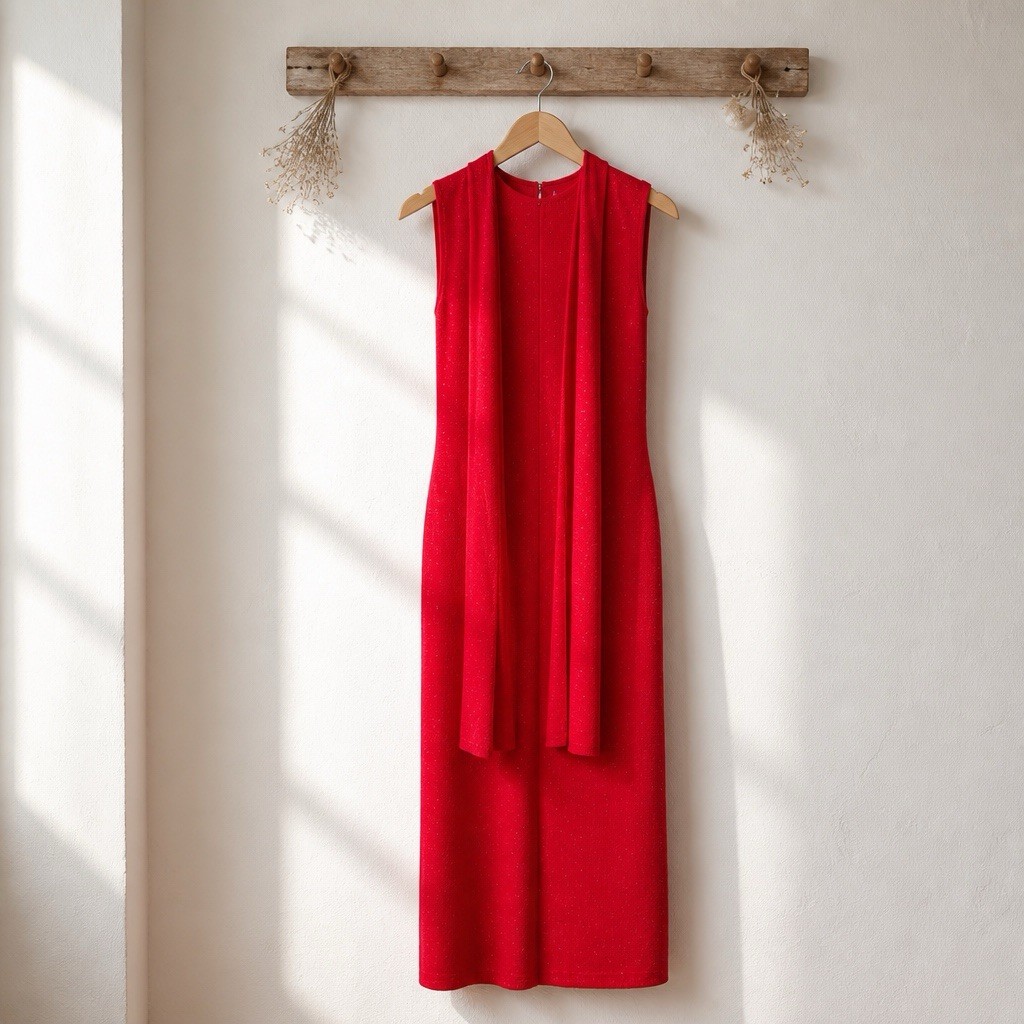 ST. JOHN EVENING BY MARIE GRAY RED SEQUINED FULL LENTH EVENING DRESS SIZE 8