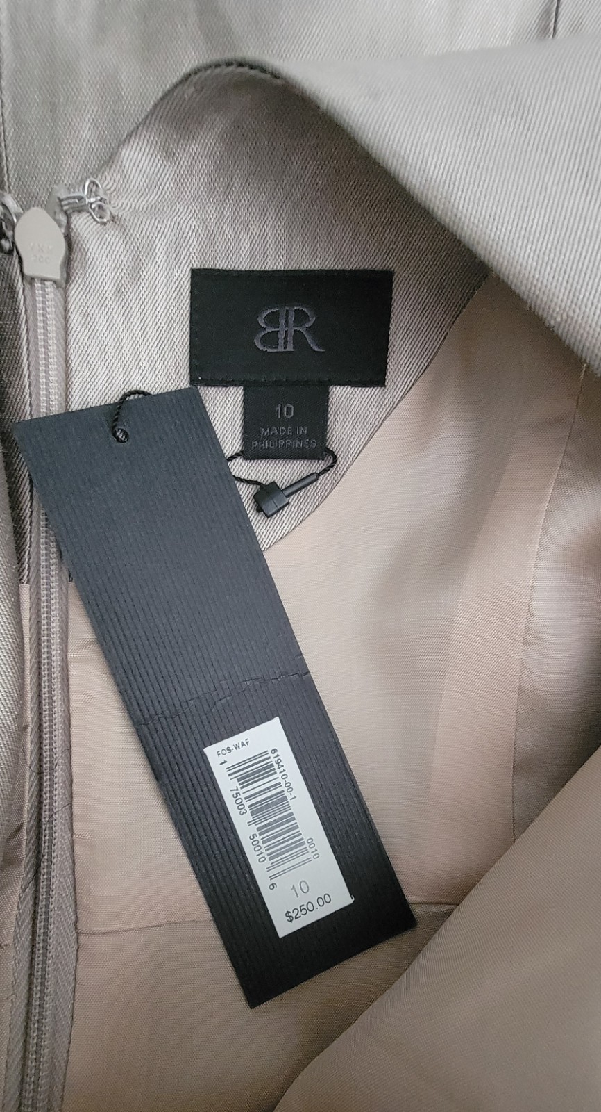 NWT $250 Banana Republic Monogram Metallic Chapagne Gold Sleeveless Sheath Dress