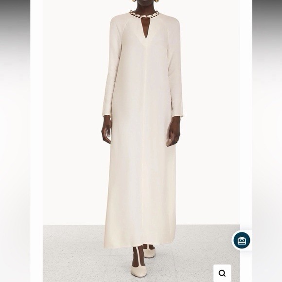 BNWT ZIMMERMANN Cream Gold Chain Maxi Dress 0P