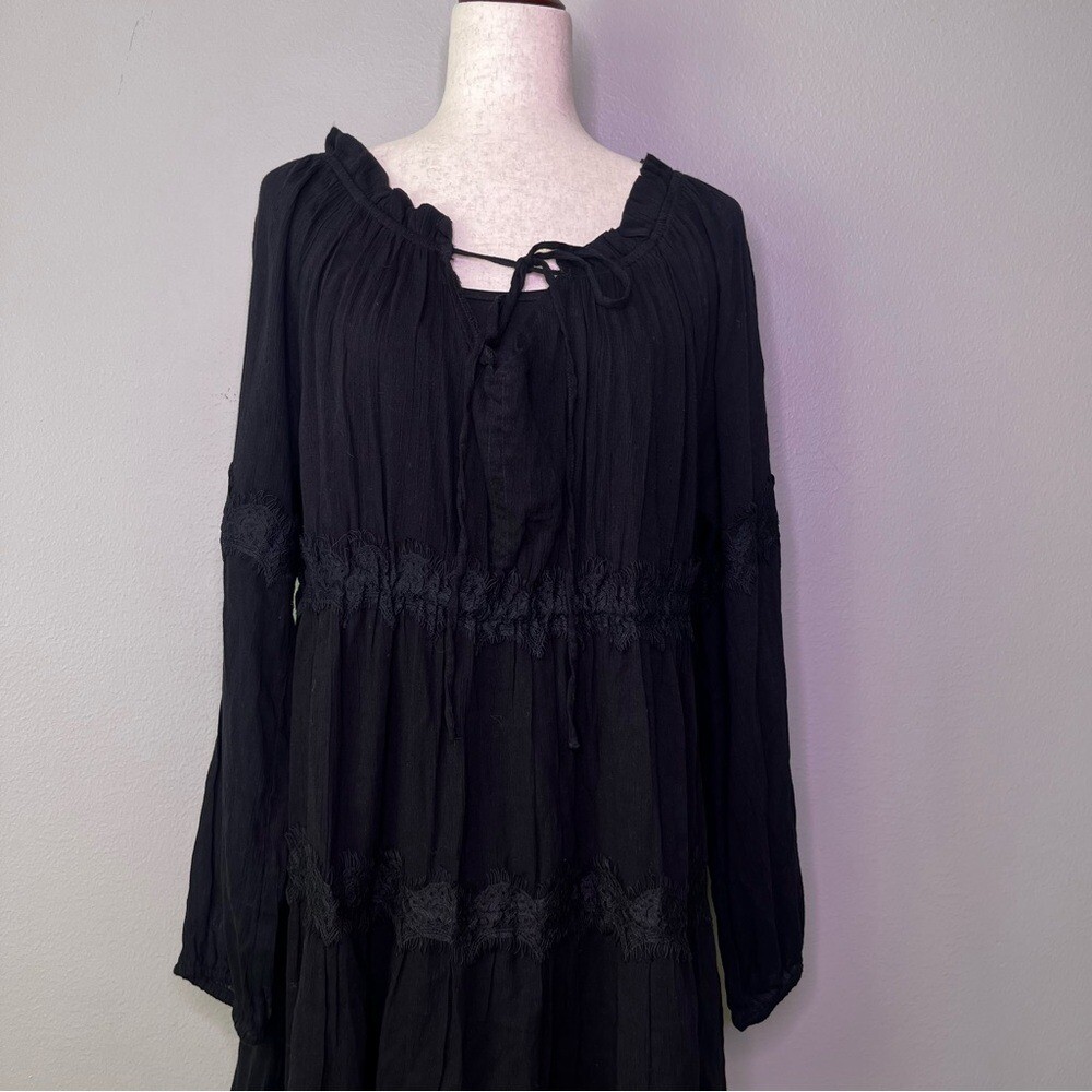 NWT Red Camel Black Heirloom Romance Peasant Dress / SZ 1X