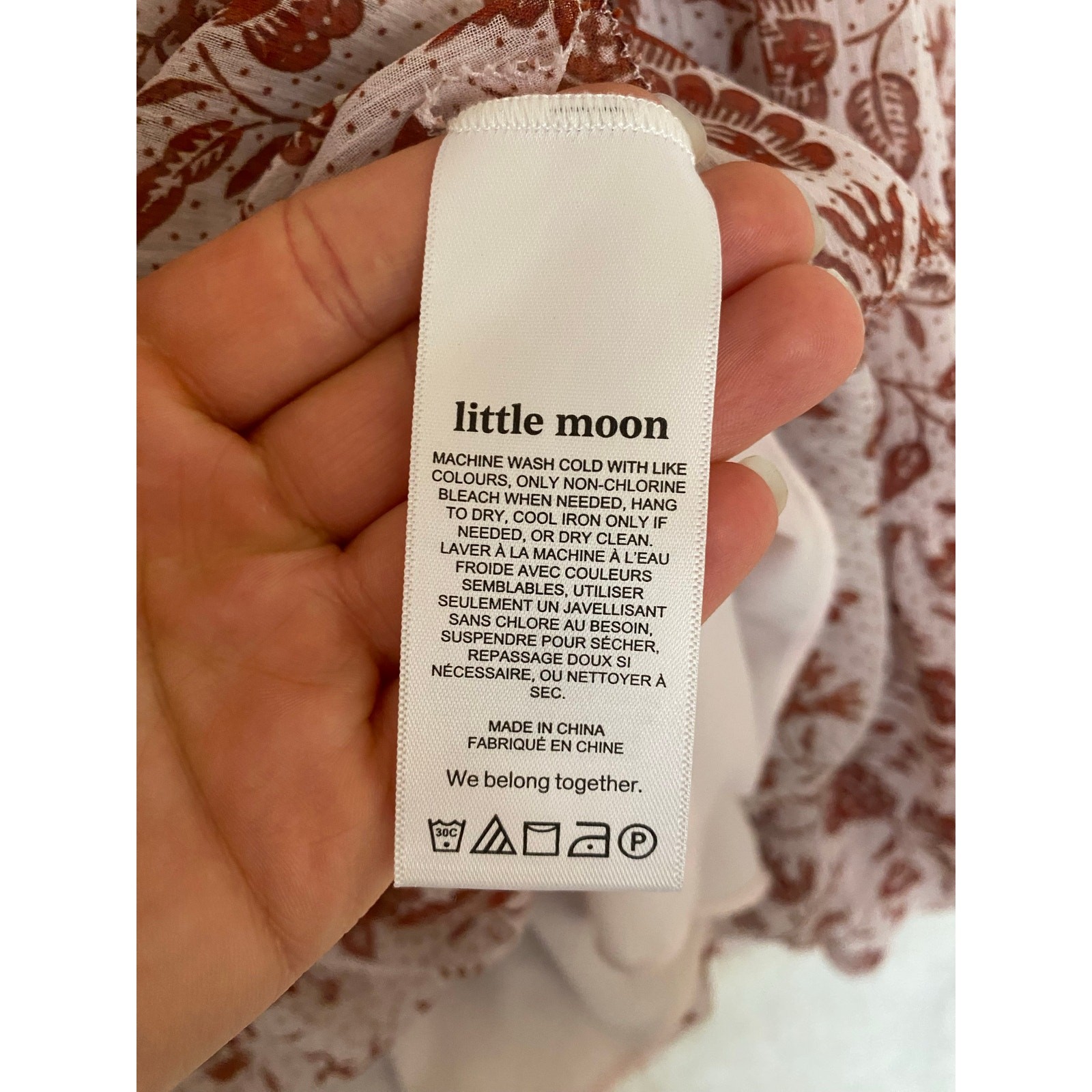 Aritzia Little Moon Pink Floral Rhea Mini Dress Size Medium
