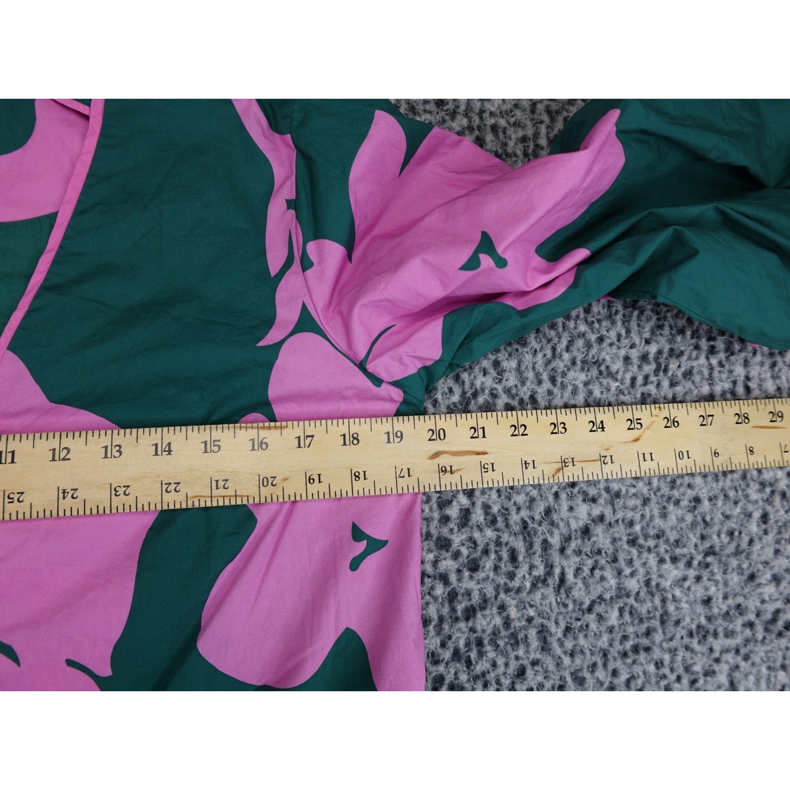Hyacinth House Midi Dress Womens Medium Green Pink Excellent Floral Puff Sleeve