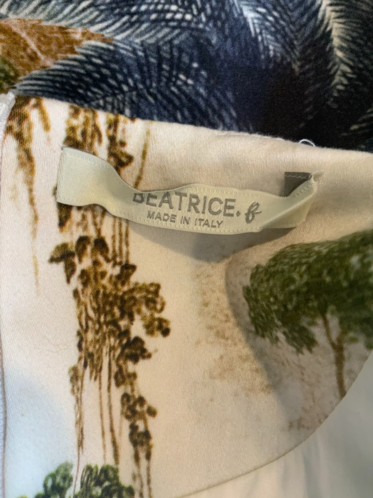 Beatrice B Jungle Print Sleeveless Fit & Flare Dress, Size Small