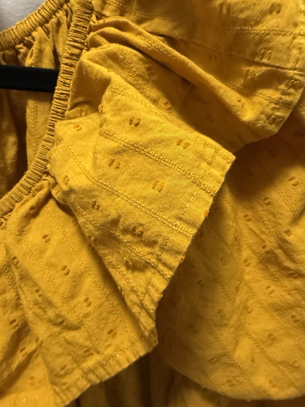 Universal Thread Eyelet Ruffle Midi Dress Mustard Yellow Size XL Cottagecore