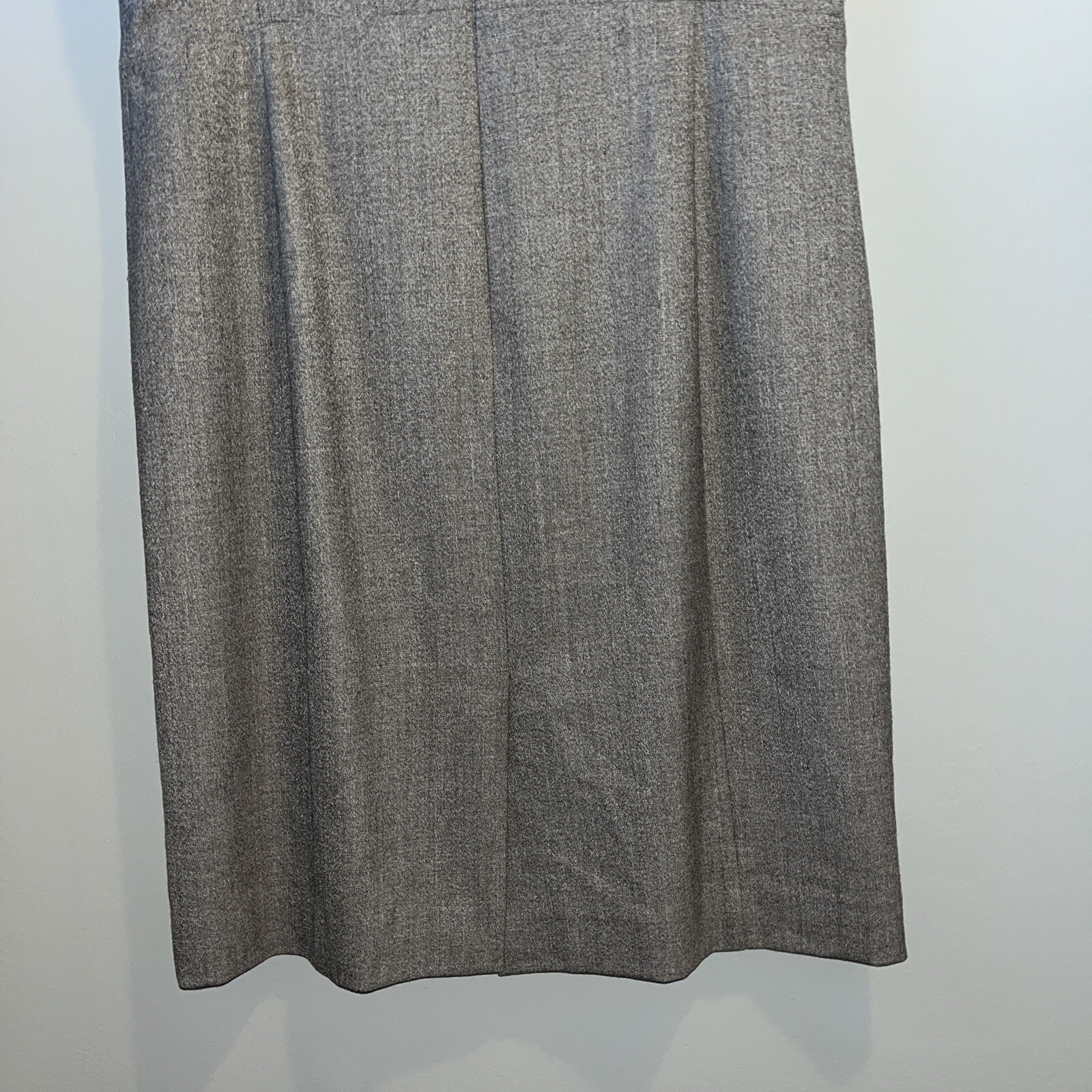 Ann Taylor Wool Blend Seamed Shift Dress Womens 8 Lined Sleeveless Brown