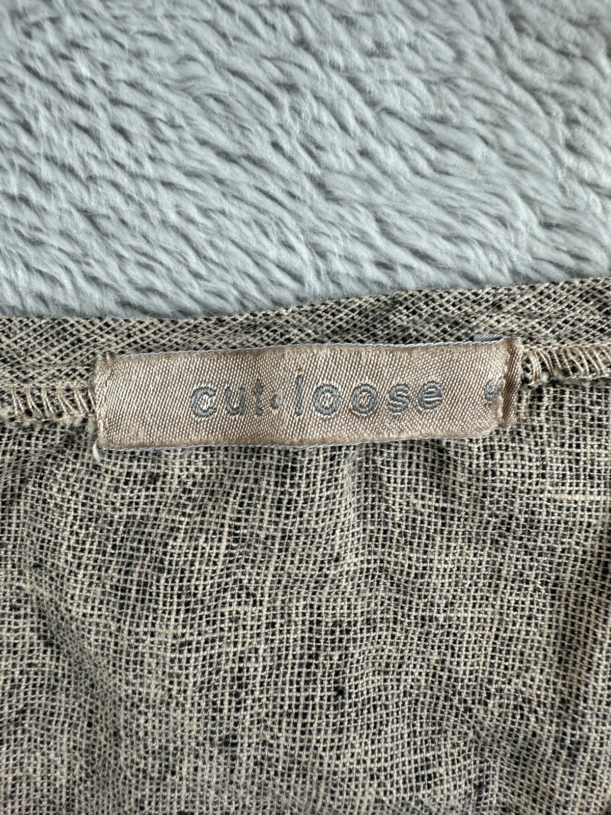 Cut Loose Dress Womens Small Linen Sleeveless Asymmetrical Lagenlook Pockets USA