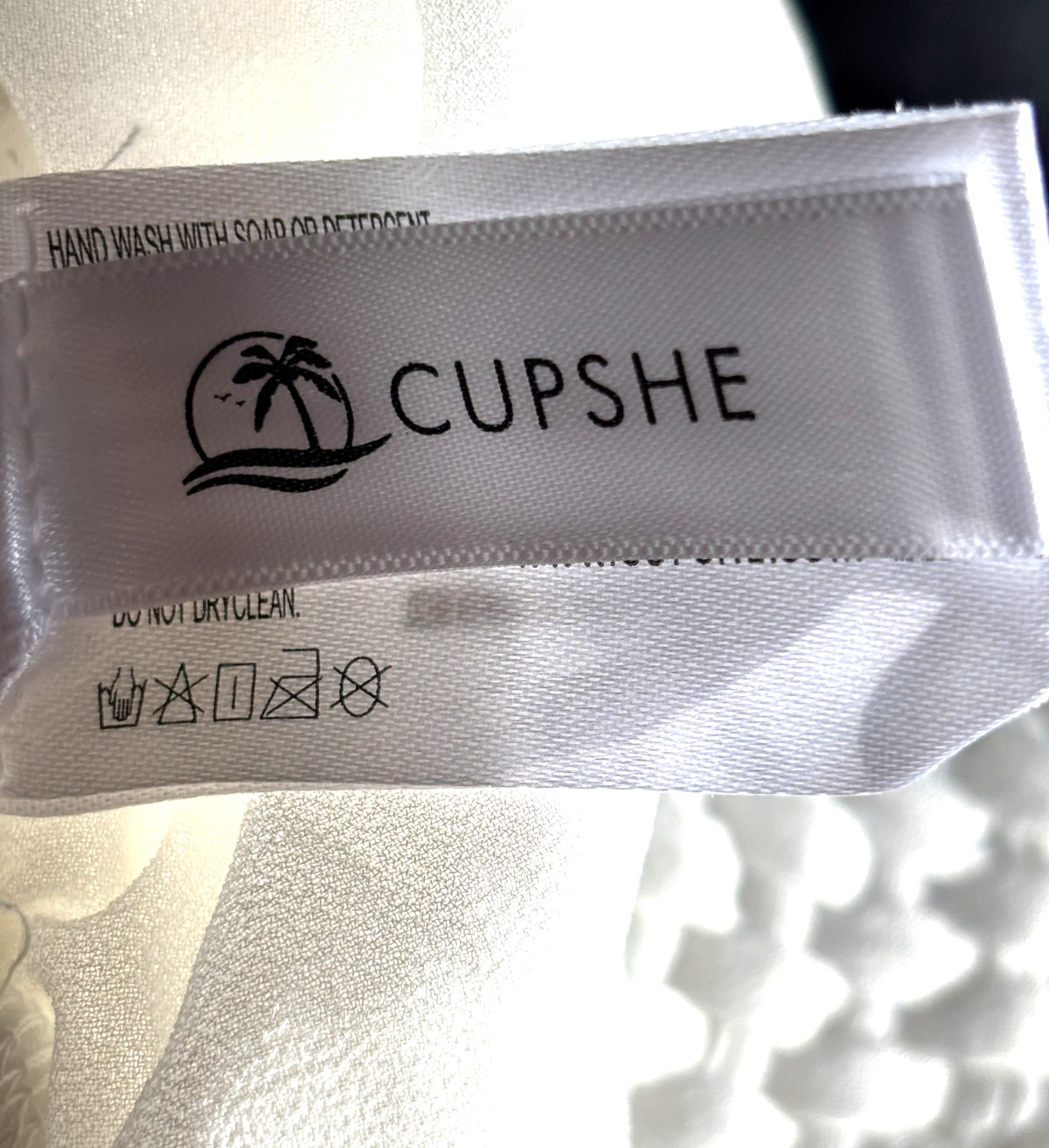 Cupshe Knit Semi Sheer Swim Cover-Up Maxi Dress White Macrame Beach Vacation