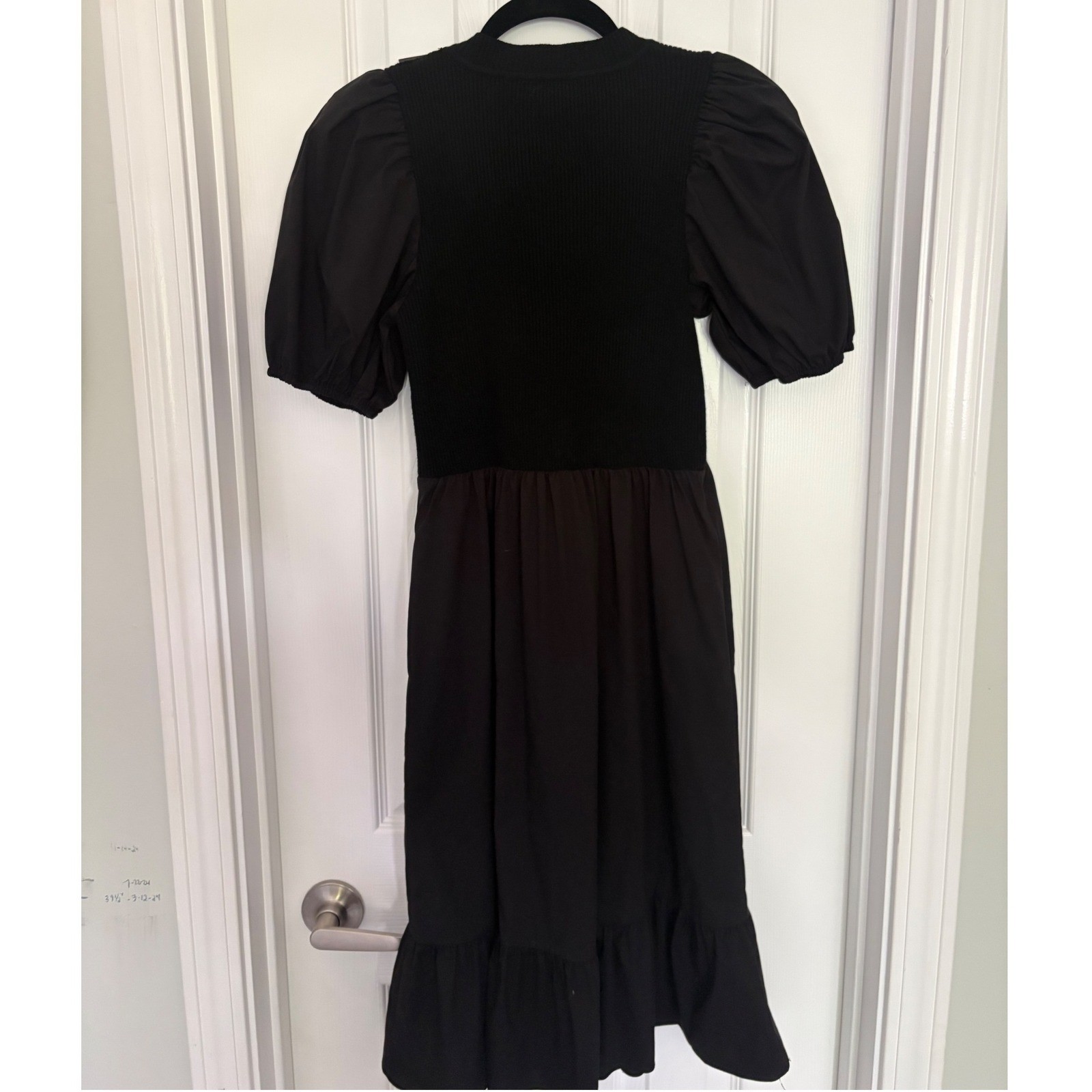 Lucy Paris Black Mixed Knit Dress | XS