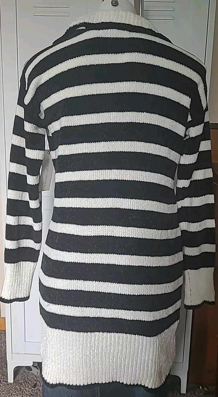 E15 Madison + Hudson Black and White Chenille Sweater Dress