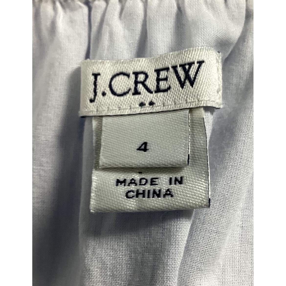 J.Crew Blue White Striped Ruffle V-Neck Linen Cotton Dress 4 G4451 4th of July