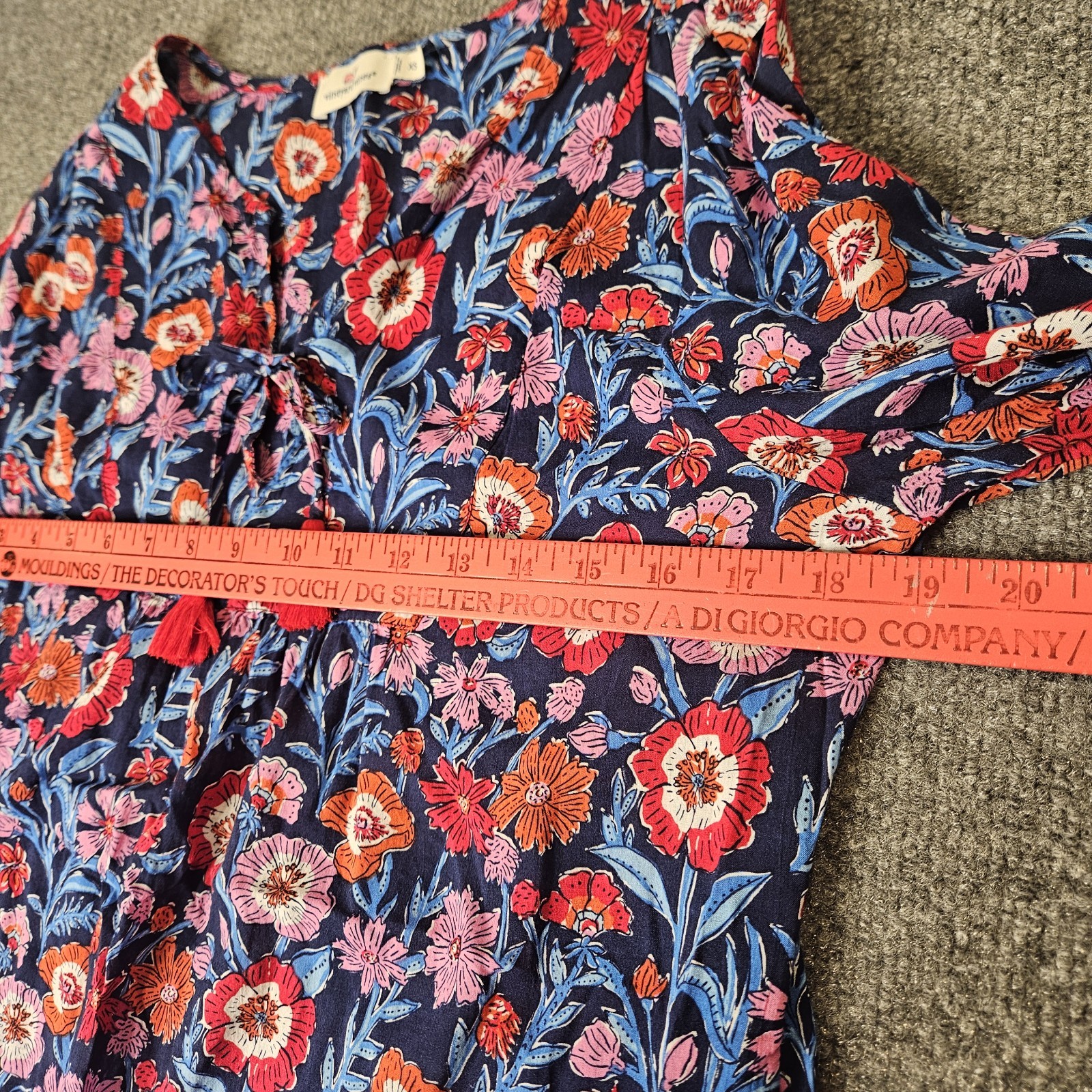 Vineyard Vines Tilsbury Tassel Bottom Dress Size XS Tunic Floral Summer Breezy