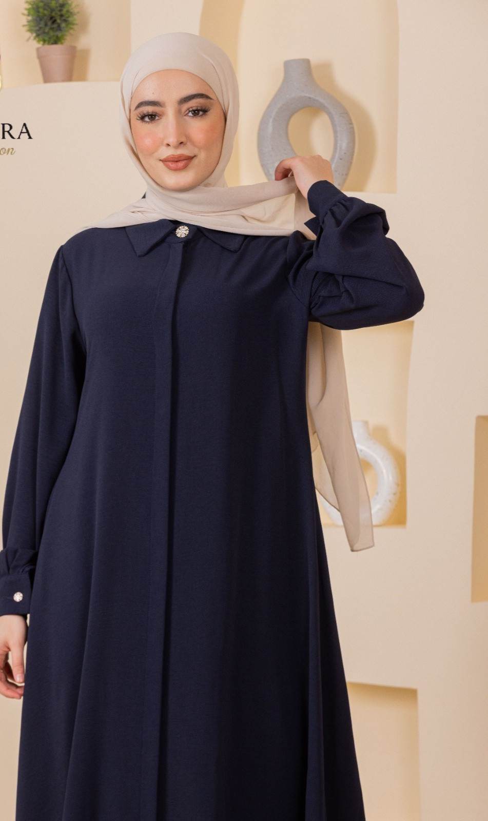 Women’s Modest Islamic 2piece Navy Suit Pro Jessica PLUS SIZE