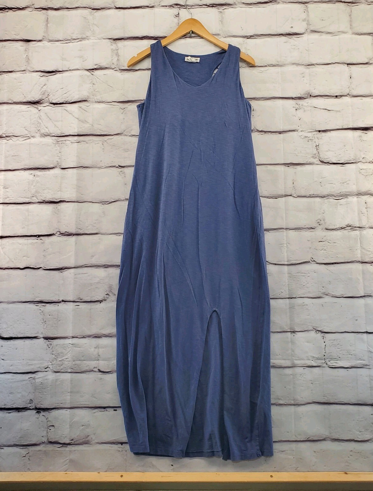 ARTISAN NY Maxi Dress Womens Medium Side Slit Sleeveless Pullover Blue