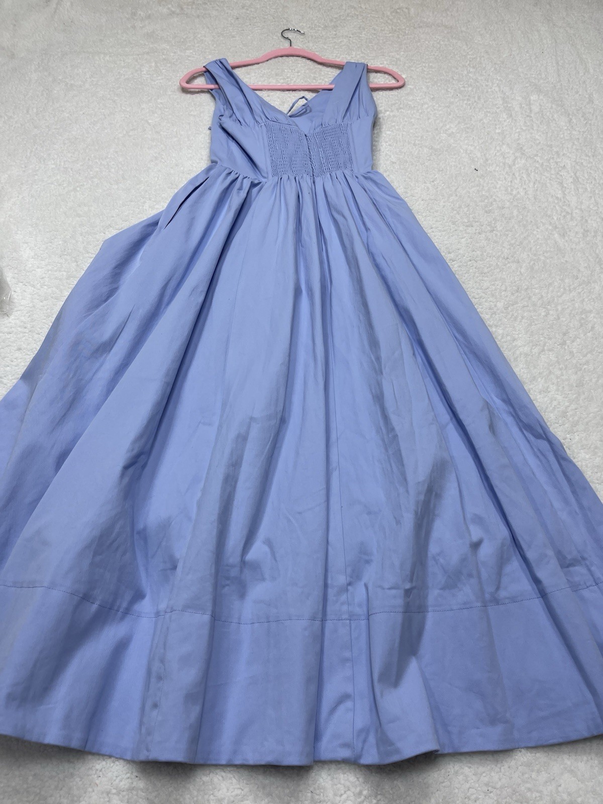 Anthropologie ASTR The Label Midi Dress Blue Maili Preppy Vacay Boho Small NWT