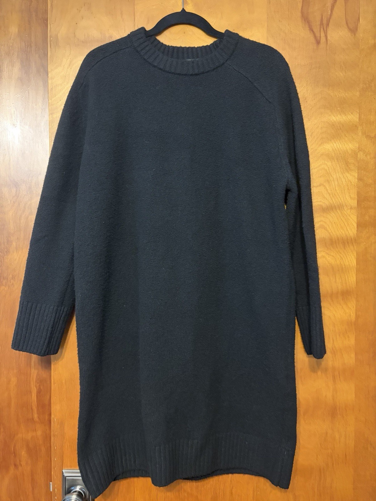 Black Dalia Women’s Knit Long Sleeve Sweater Dress, Black, Size L