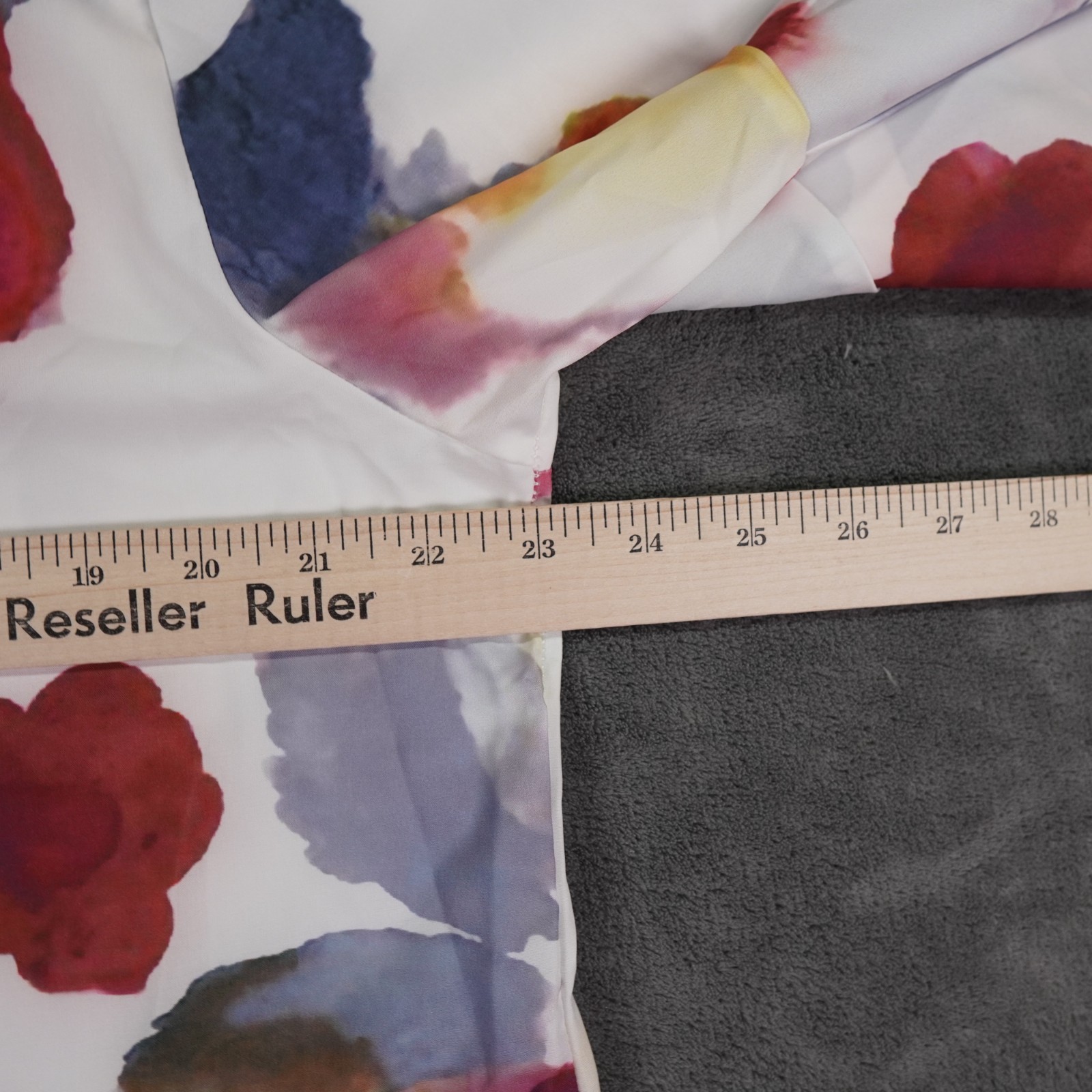 Made with Love Floral Watercolor Tunic Dress 3/4 Ruffle Sleeve Boho Poet – XXL