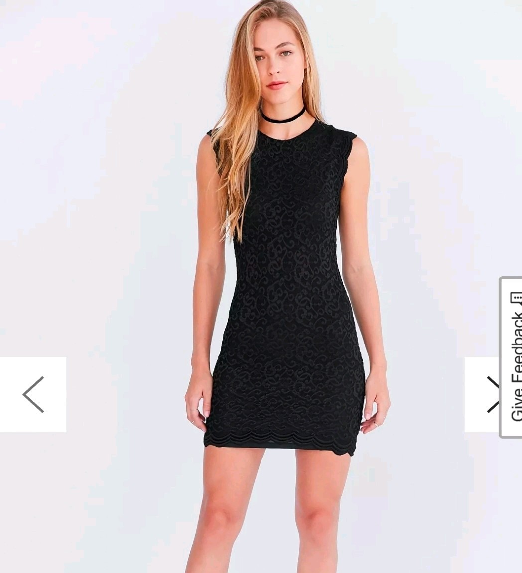 Kimchi Blue Lace Black Bodycon Dress (size S)