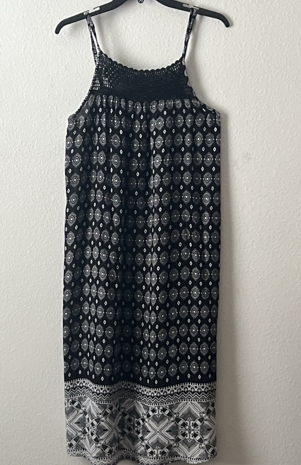 Lagaci Chasing Paradise Women’s Crotchet Panel, Spaghetti Strap Dress Size XL