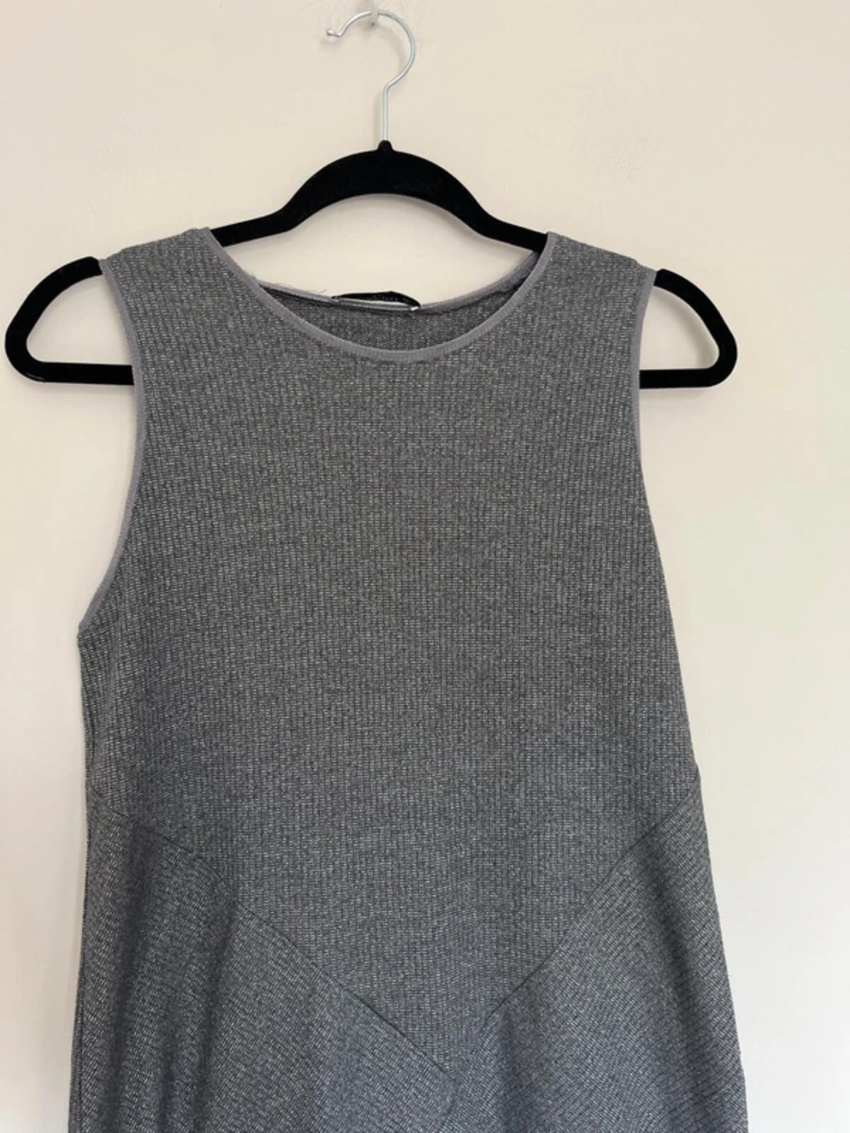 Mango Grey sparkly sleeveless dress – Size L, UK 12