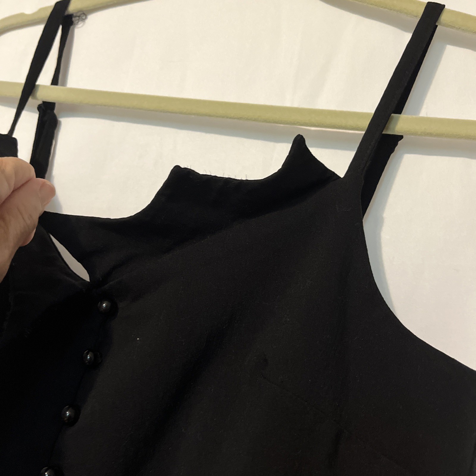 Killstar Black Dress Spaghetti Straps Stretch Goth Small Medium READ