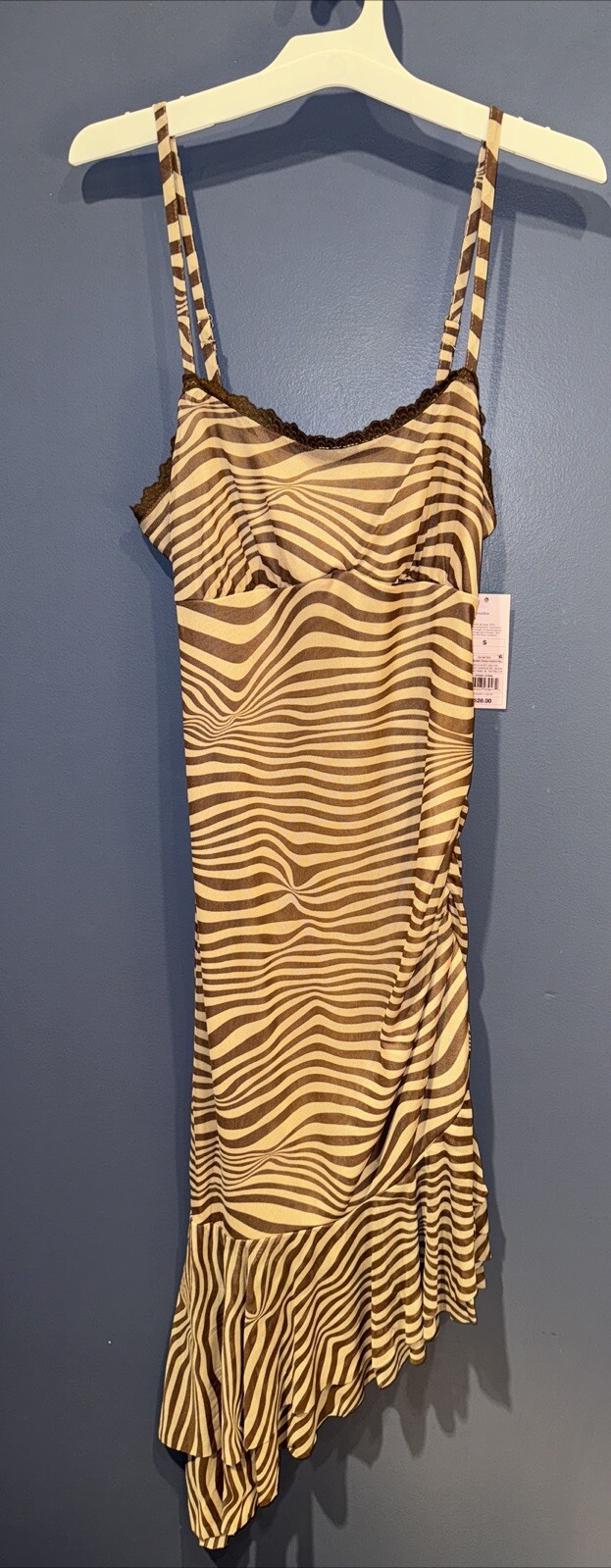 Small Zebra Dress Wild Fable Women’s Sleeveless Mesh, Lined, Adjustable NWT