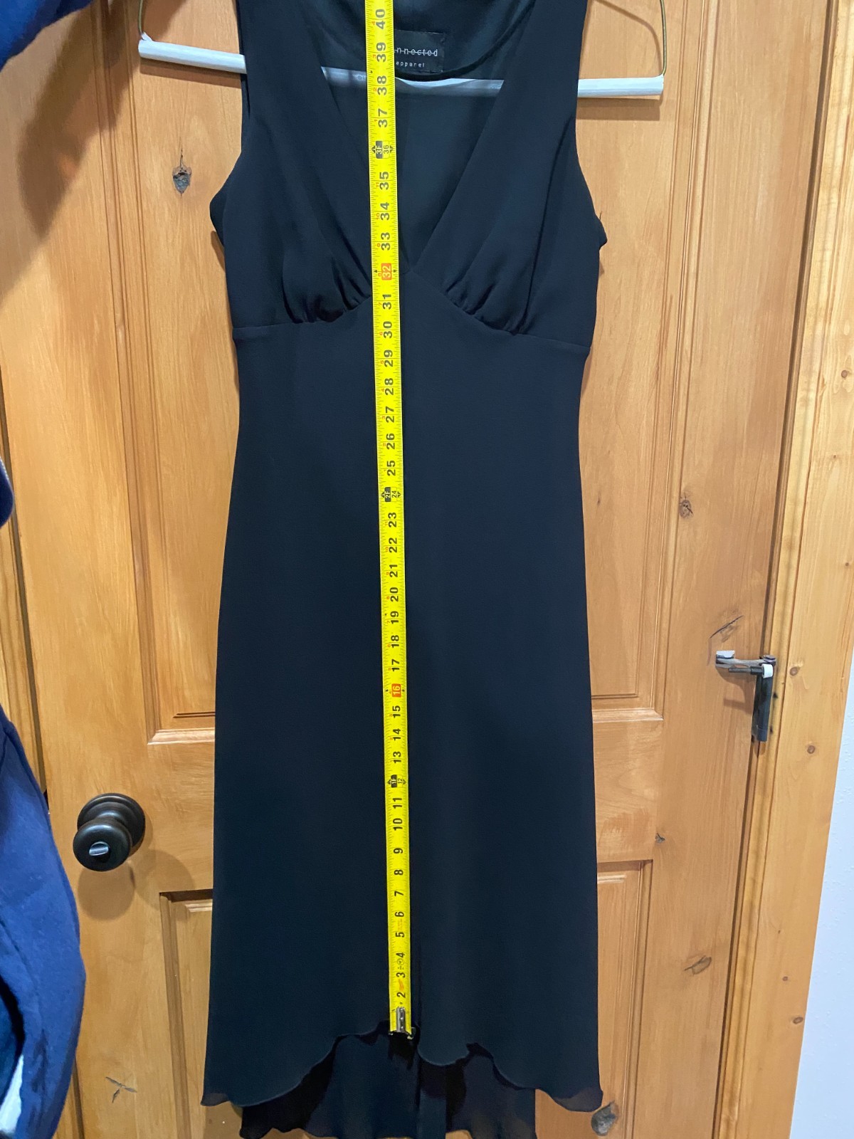 Connected Apparel Black High-Low Sleeveless Self-Lined Dress – Size 8