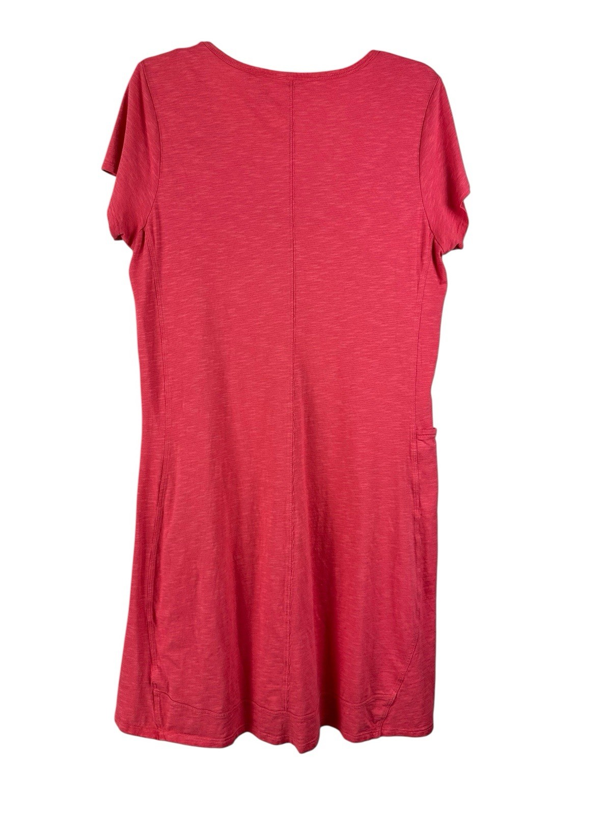 Toad & Co Marley Dress Sz M Heathered Pink Organic Cotton T-Shirt Pocket