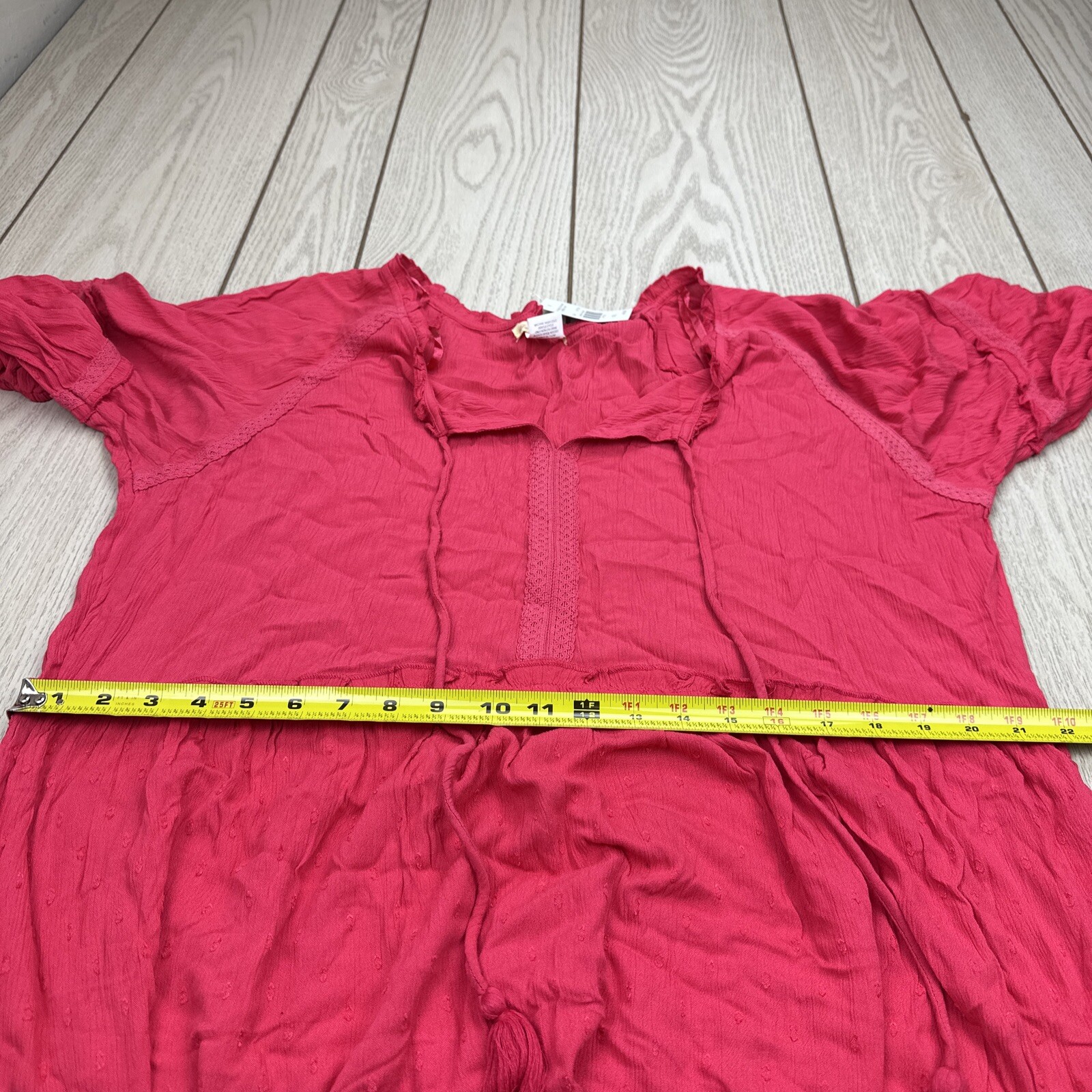 Sweet Magnolia Maxi Tapered Tie Front Dress Size XXL Pink New