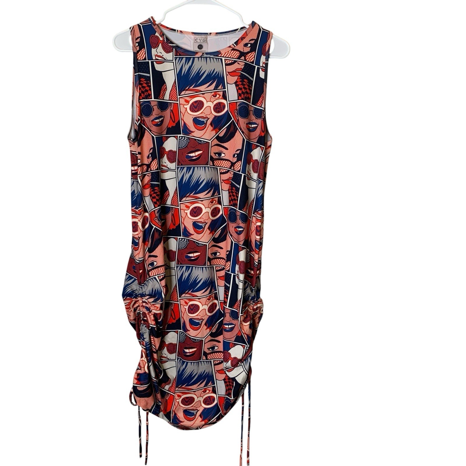 CVG Constantly Varied Gear Pop Art Cinched Athletic Dress Size M/L Sporty Gym