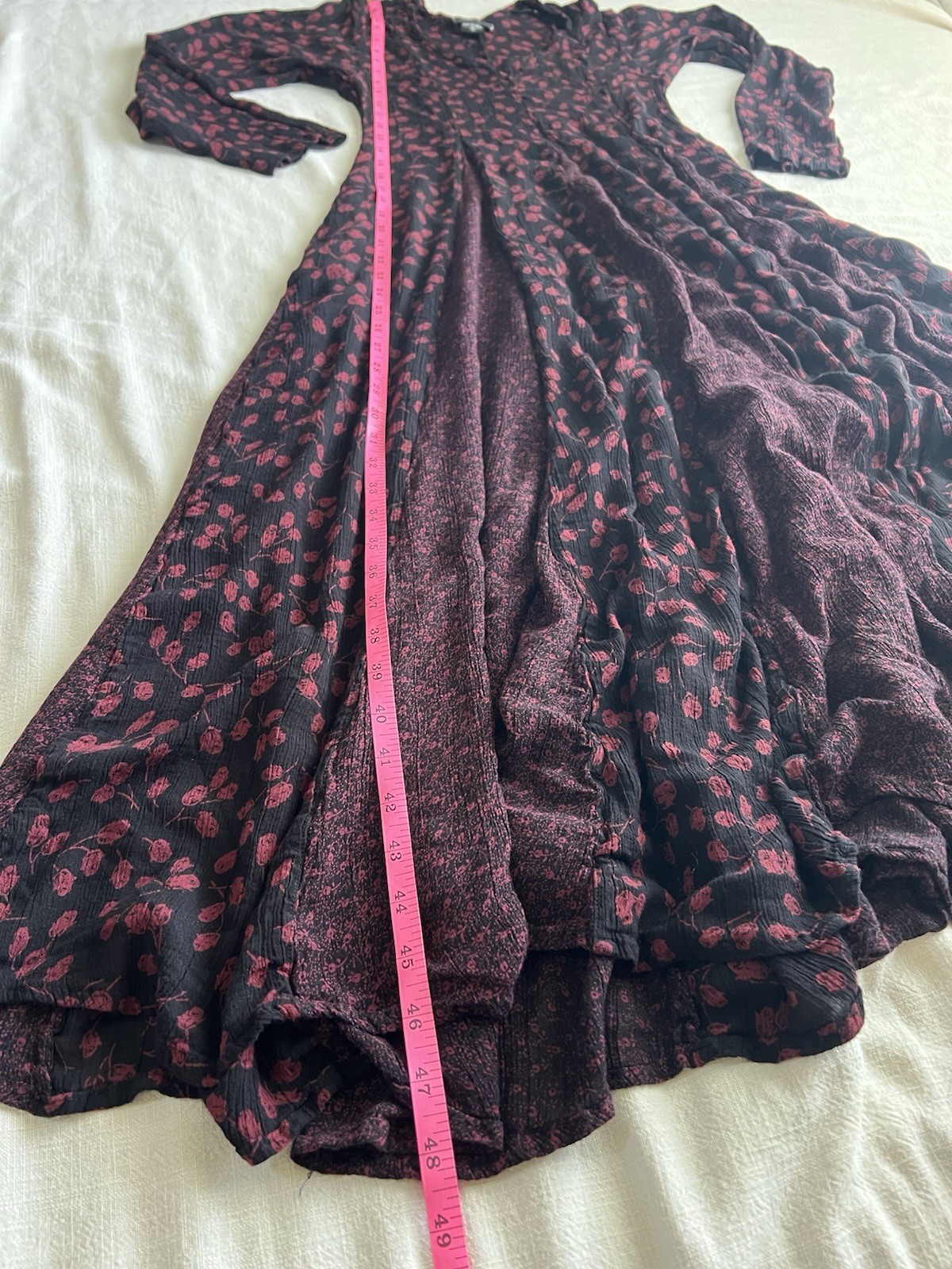 VTG Nostalgia Fairycore Whimsygoth Grunge Boho Cottage Dress Floral Rayon Small