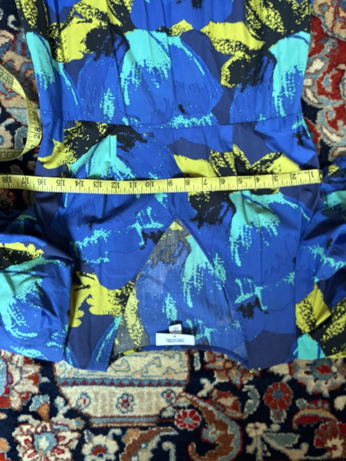 Christopher John Rogers for Target Blue V-Neck Flutter Sleeve Maxi Dress 10