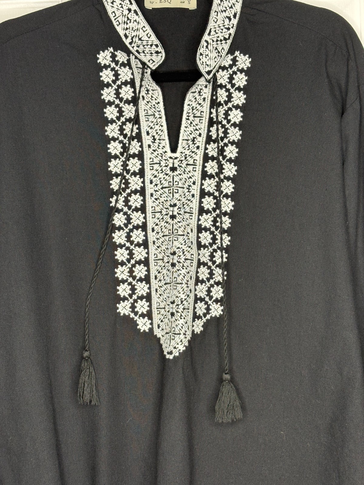 Couples Match Vyshyvanka Set – Black Embroidered Dress and Men’s Shirt, Ukrainia