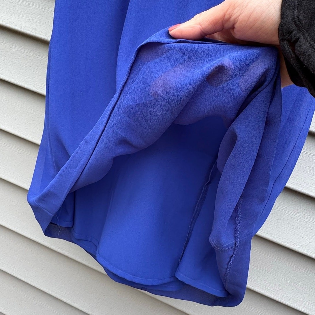 *SALE* NWT Sam Edelman size 6 Pleated Sleeve Shift Cocktail Dress Cobalt Blue