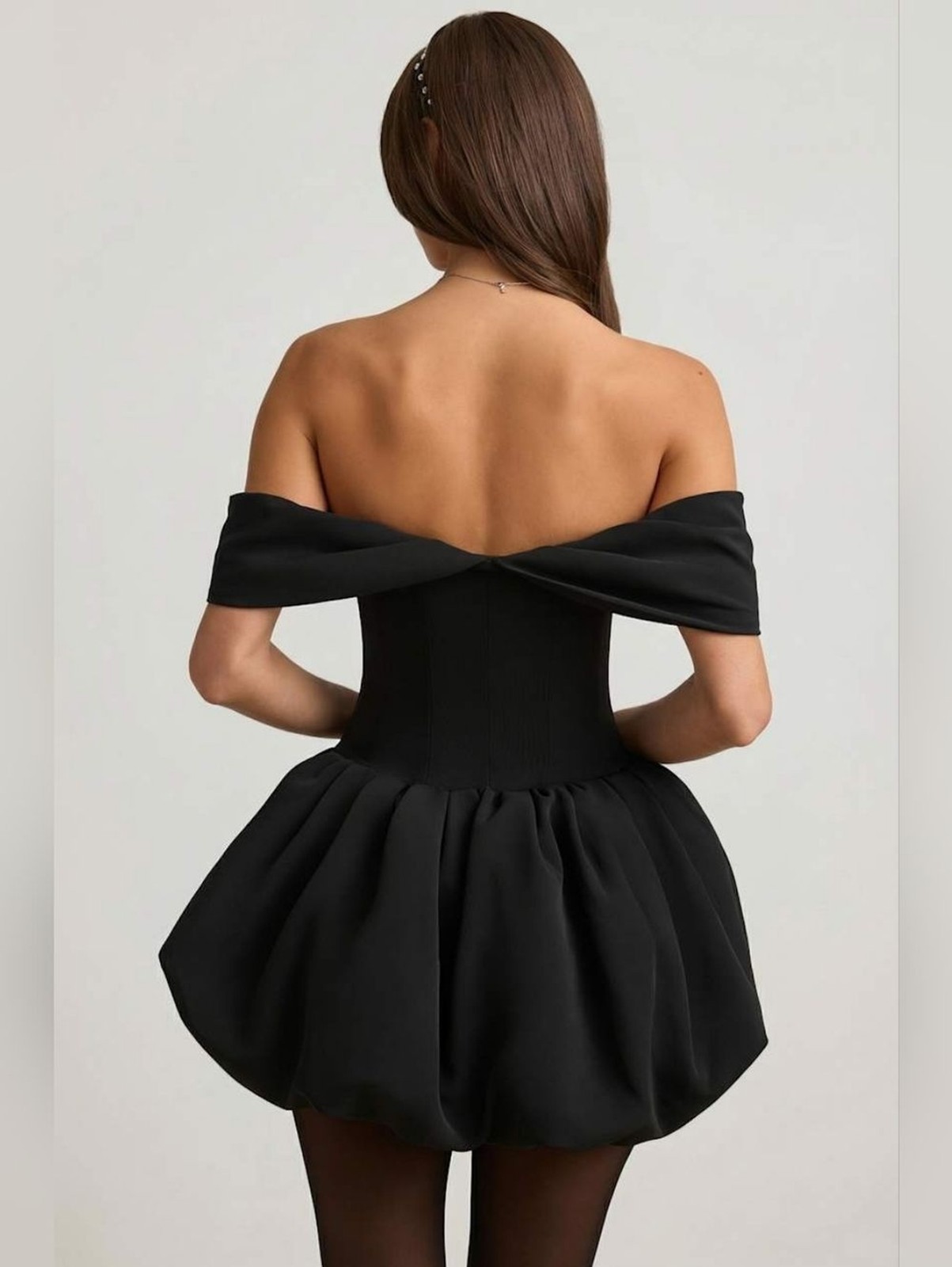 Jessamy Off-Shoulder Layered Bubble Hem Corset Mini Dress in sz 10