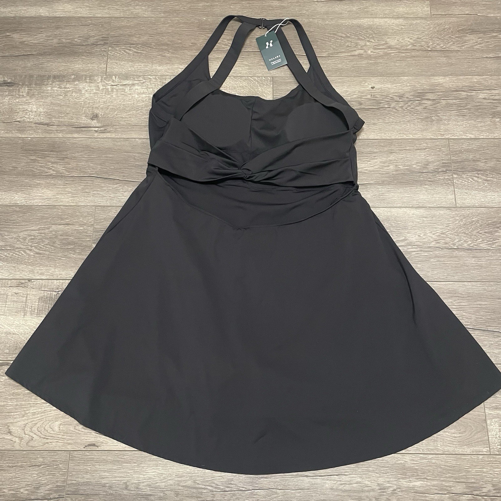 Halara Backless Cut Out Twisted Side Pocket 2-in-1 Mini Barre Ballet Dance Dress