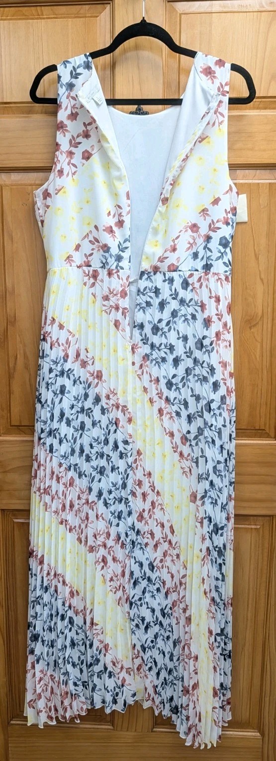 EST. 1946 Size Large Dress Semi Sheer Pleated Maxi Fully Lined Party MOB