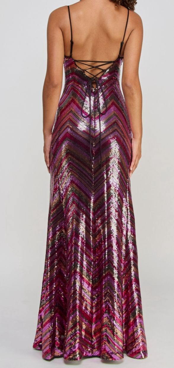 Violet Weekend Womens Pink Tara Sequin Evening Gown Dress Juniors Size 15/16