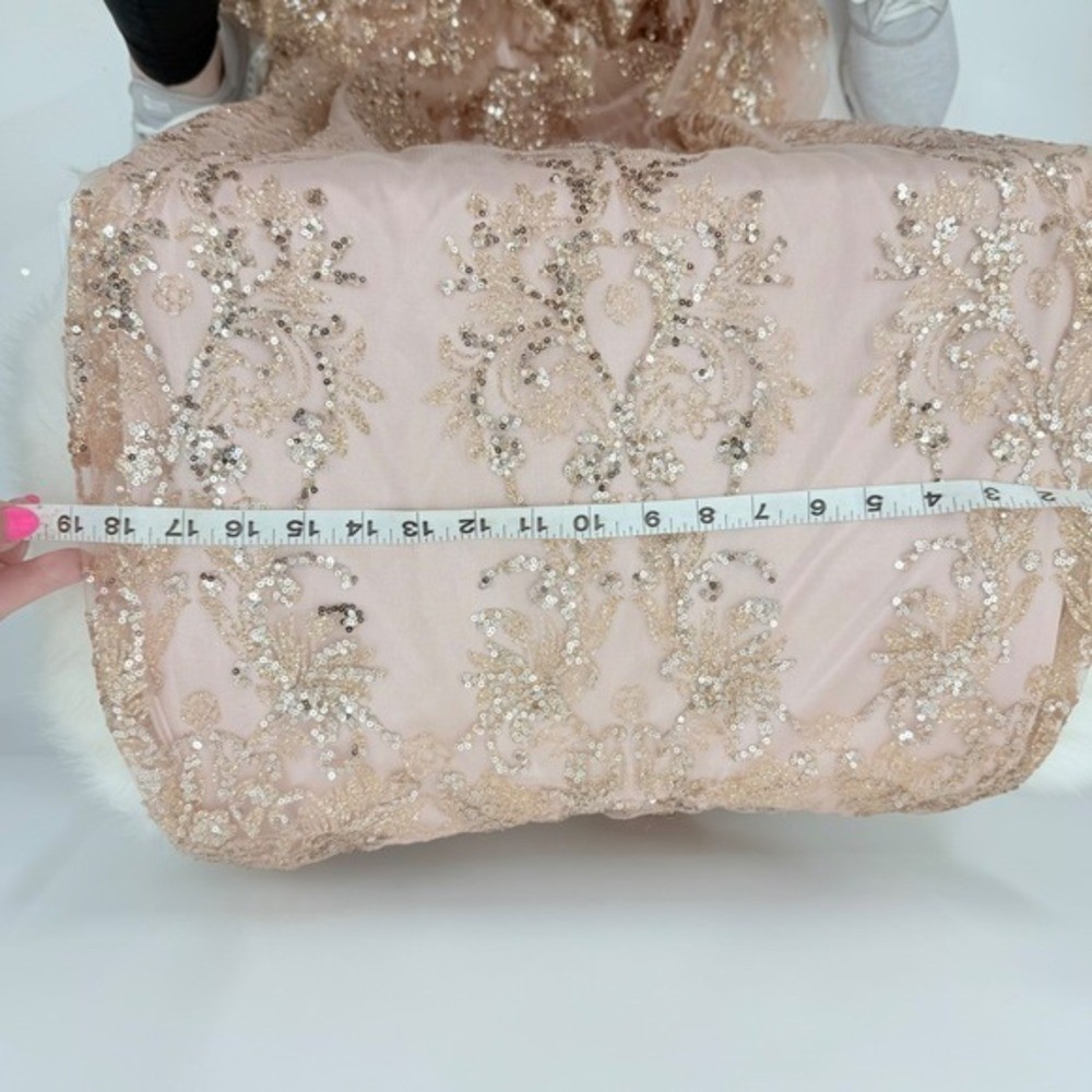 Cinderella Divine Rose Gold Sequin Mermaid Prom/Quinceanera Gown Dress Size 6