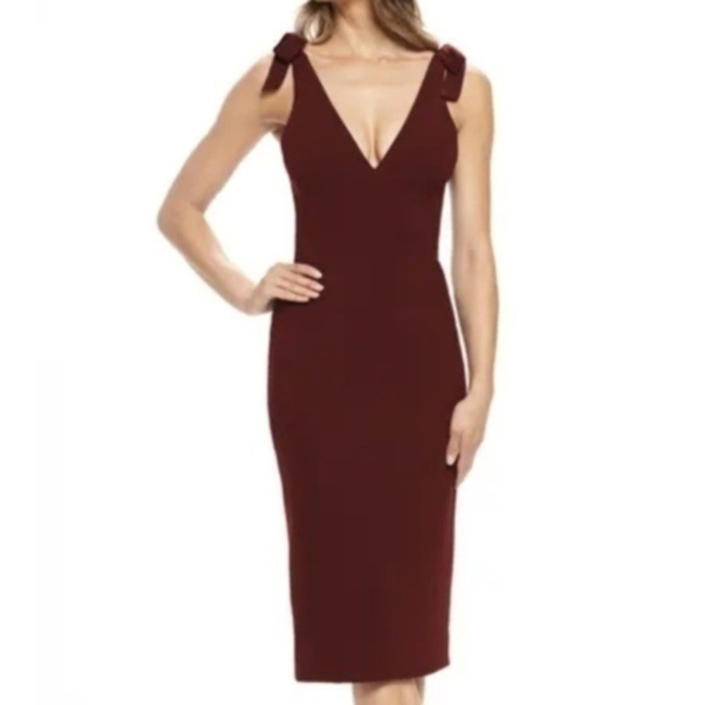 Dress The Population. Lita Tie Cocktail Dress.