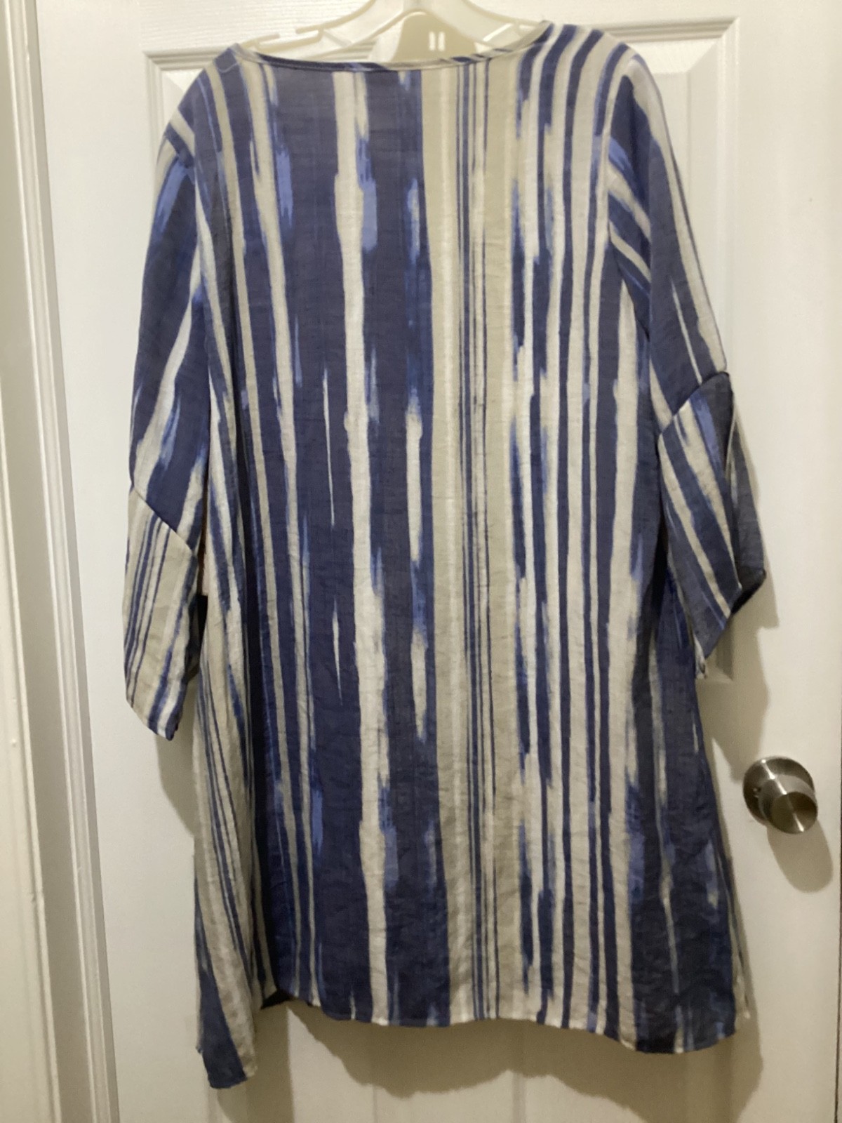Indigo Rose Boho Peasant Crochet Trim Bell Sleeve Dress Plus Size 1X~NWT