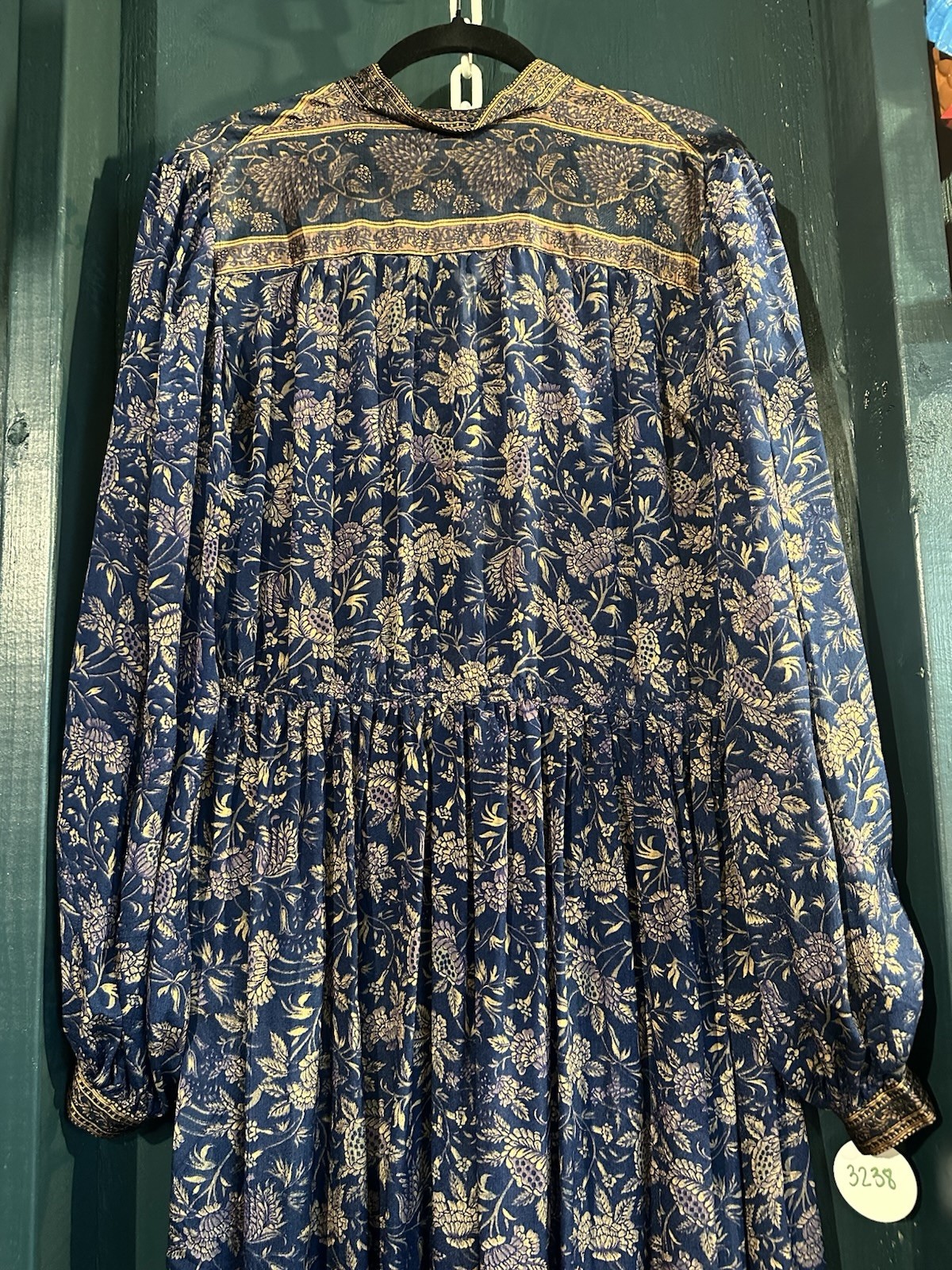 RARE Ritu KumarForJudith Ann Silk Hand Block Printed Size M Cottagecore Whimsy