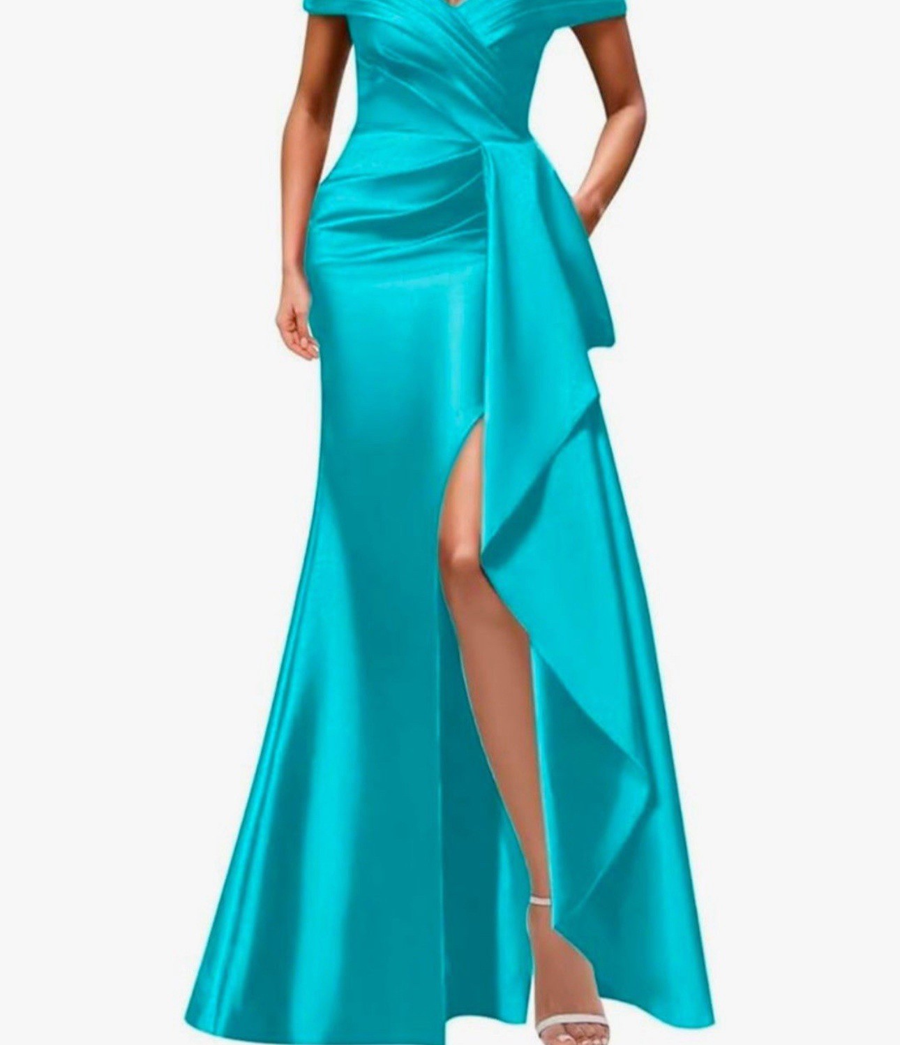Preloved Evening Gown Teal Size 16 (See Picture to See The Color)